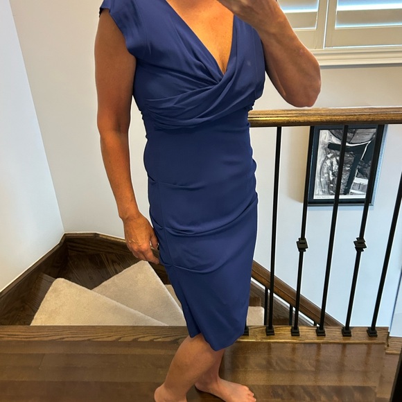 STUNNING Nicole Miller Royal Blue Super Flattering dress. Vintage. - Picture 1 of 12